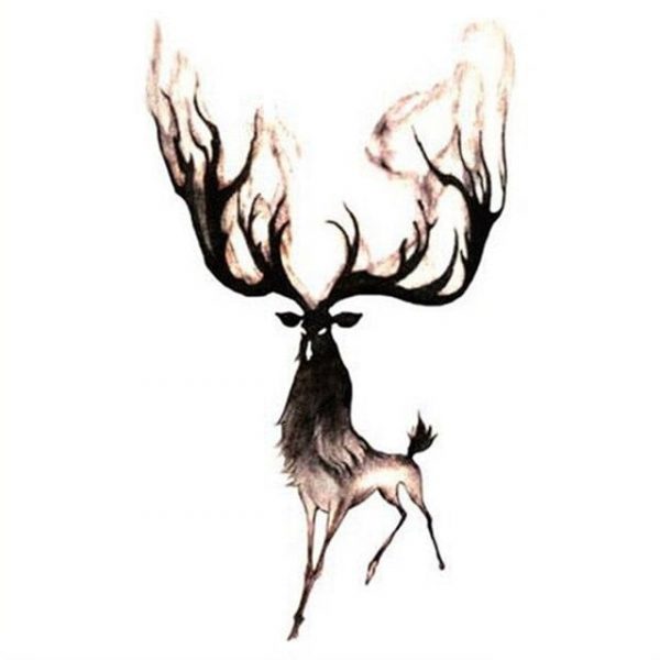 Tatouage Temporaire Viking<br> Cerf Scandinave Maudit