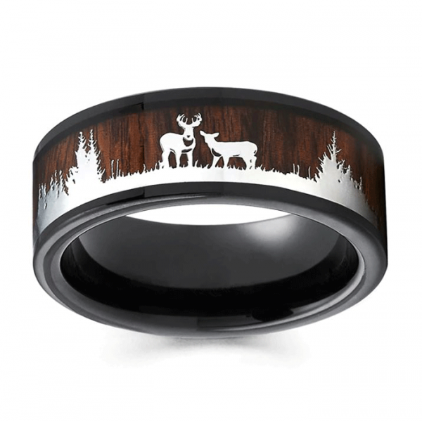 Bague Viking <br>Cerf d'yggdrasil</br>