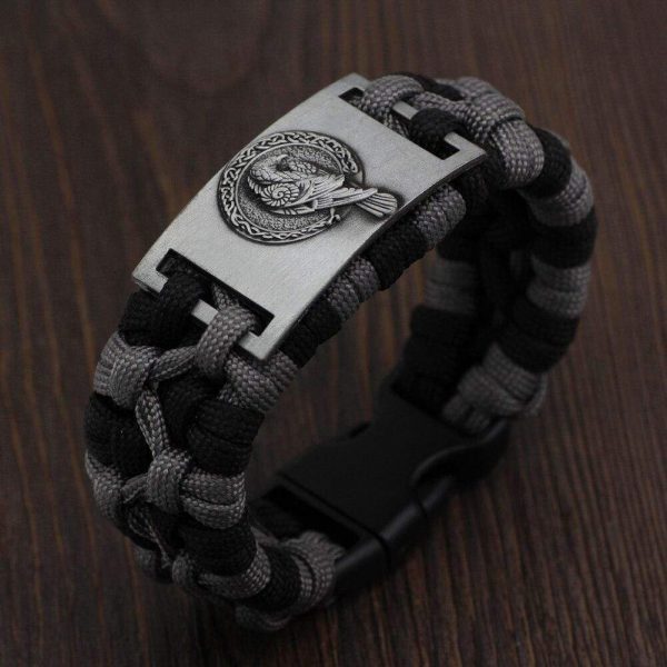 Bracelet corbeau d'Odin paracorde - Image 2