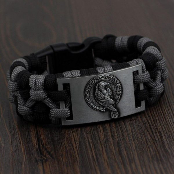 Bracelet corbeau d'Odin paracorde - Image 3