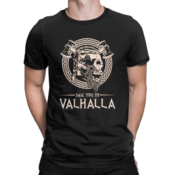 T-shirt avec crane "See you in Valhalla" - Image 2