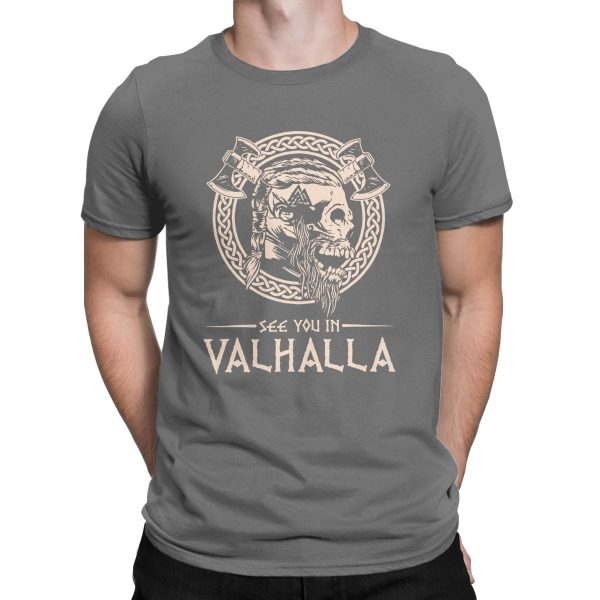 T-shirt avec crane "See you in Valhalla" - Image 17