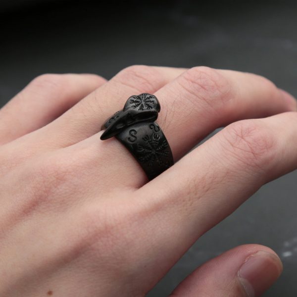 Bague Viking <br>Crâne De Corbeau</br> - Image 6