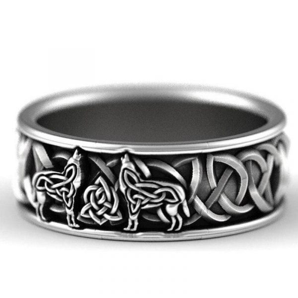 Bague Viking - loup celtique - Image 2