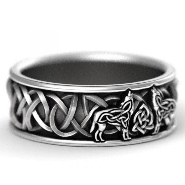 Bague Viking - loup celtique - Image 3