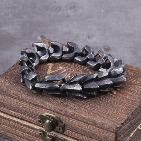 Bracelet ouroboros viking pour hommes en acier inoxydable plusieurs couleurs - Image 7